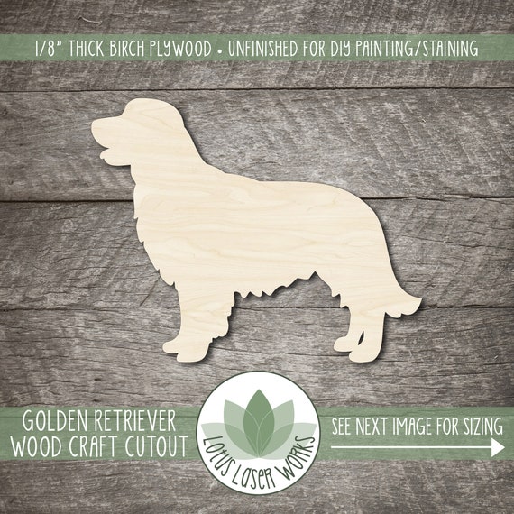 Dog - Laser Cut Out Unfinished Wood Craft Shape DOG1 Dog - Laser Cut Out Unfinished Wood Craft Shape DOG1