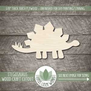 Dinosaur Wood Shape, Laser Cut Blanks, Unfinished Wooden Craft Cutouts For DIY Projects