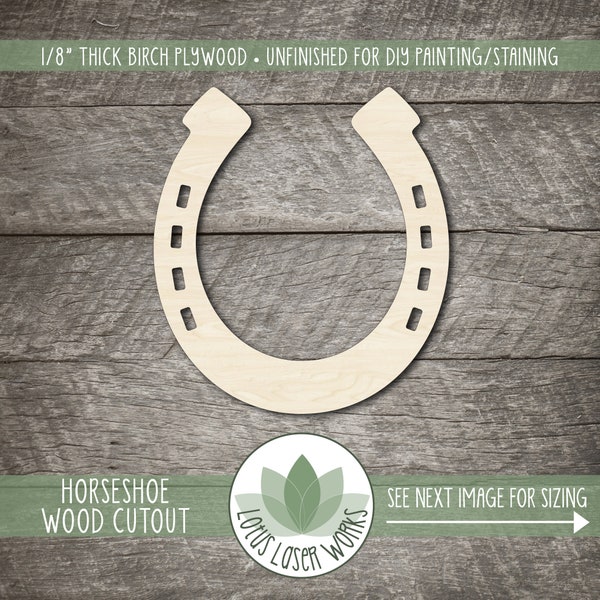 Wooden Horseshoe Etsy