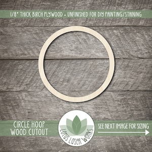 Birch Plywood Hoop: Unfinished Wood Circle for DIY Crafts