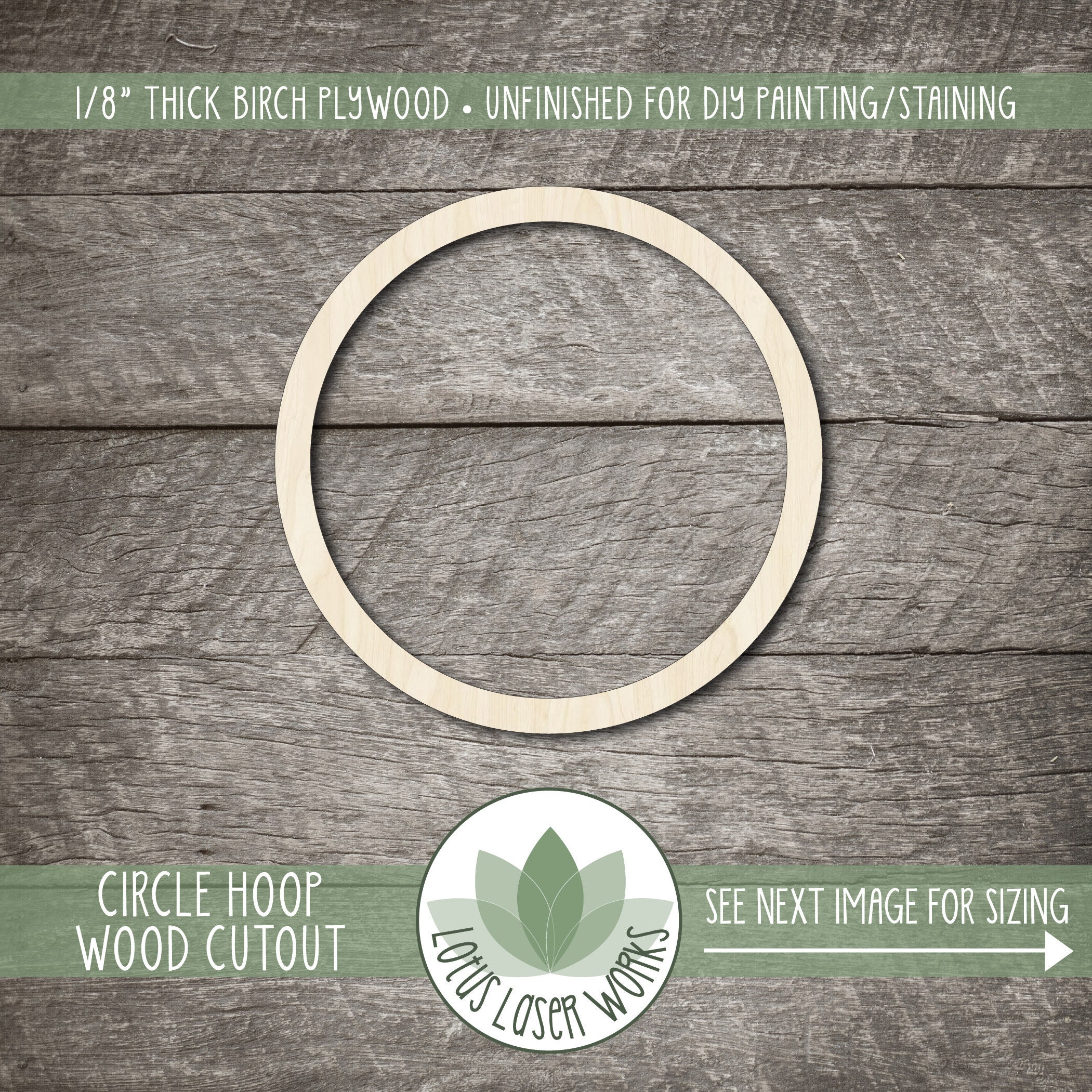 Bulk Wood Circles - 1/2 Inch Thick - Unfinished Wood Circle