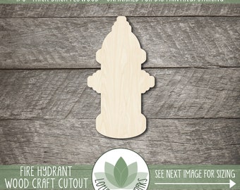 Fire Hydrant Shape: Wood Cutouts For Crafting, Unfinished Laser Cut Blanks