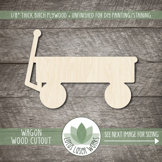 Carriage - Laser Cut Out Unfinished Wood Craft Shape WGN7 Carriage - Laser Cut Out Unfinished Wood Craft Shape WGN7
