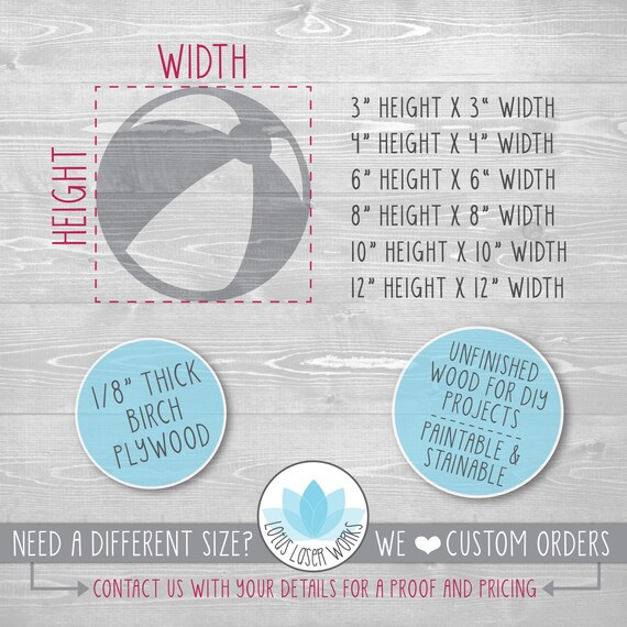 Beach Ball - Laser Cut Out Unfinished Wood Craft Shape BCH2 Beach Ball - Laser Cut Out Unfinished Wood Craft Shape BCH2