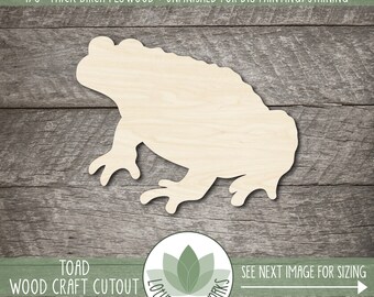 Toad  |  Wood Cutout Shapes For Crafting, Laser Cut Blanks
