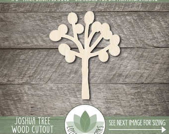 Joshua Tree Cutout - Laser Cut Wood Shapes, Unfinished Craft Blanks For DIY Projects