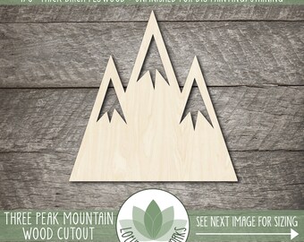 Mountain Shape: Adventure Themed Craft Supplies, Unfinished Laser Cutouts For Crafting