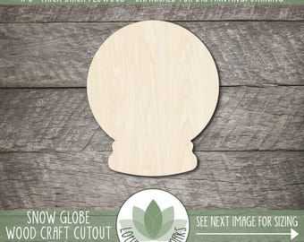 Snow Globe Shape  |  Unfinished Laser Cut Wood Cutouts For Craft Projects