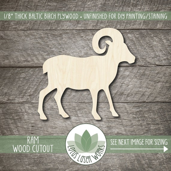 Sheep - Laser Cut Out Unfinished Wood Craft Shape SHP35 Sheep - Laser Cut Out Unfinished Wood Craft Shape SHP35