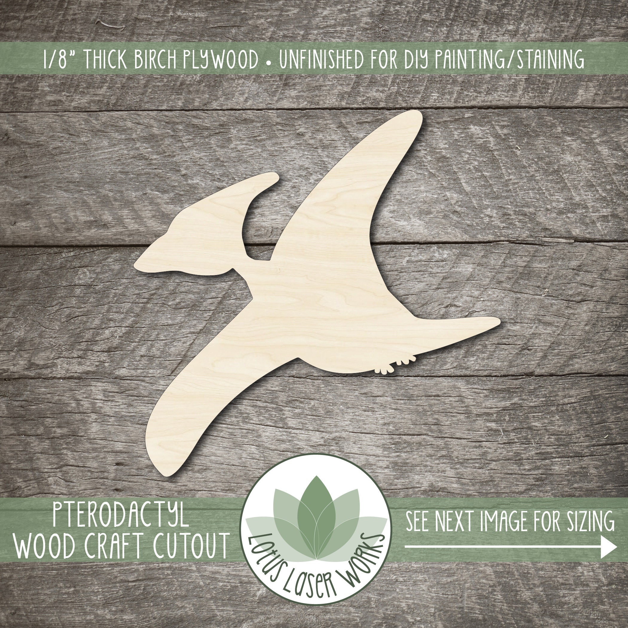 Dinosaur - Laser Cut Out Unfinished Wood Craft Shape DIN6 Dinosaur - Laser Cut Out Unfinished Wood Craft Shape DIN6