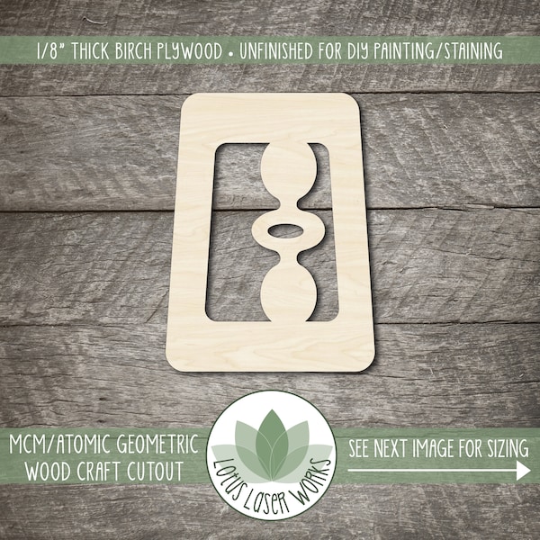 Mid Century Modern Wood Shape, Cutouts For Crafting, Painting Blanks