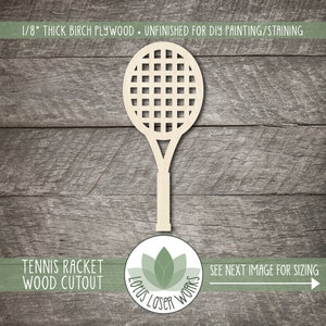 Tennis Racket Shape, Unfinished Sports Shapes For DIY Craft Projectd, Painting Blanks
