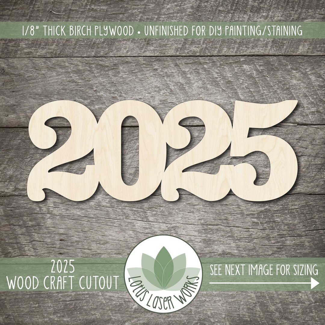 2025 Wood Graduation Sign Graduation Party Decor Unfinished Wooden Il 4lwk