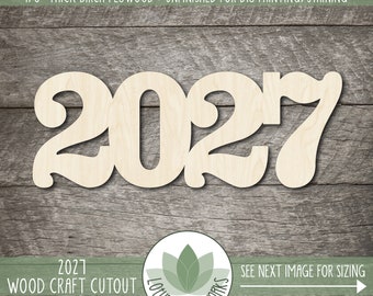 2027 Graduation Year Cutout: Unfinished Cutouts For Crafting, Senior Photo And Grad Party Decorations