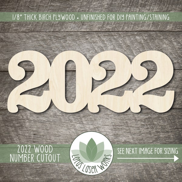 2022 Wood Number Sign, 2022 Graduation Sign, Graduation Party Decor, Wooden 2022 Number Sign, 2022 Graduation Gift