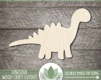 Dinosaur Shape: Unfinished Wood Cutouts For Crafting, Laser Cut Party Decorations