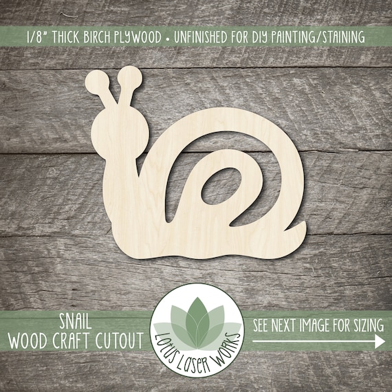 Snail - Laser Cut Out Unfinished Wood Craft Shape BUG87 Snail - Laser Cut Out Unfinished Wood Craft Shape BUG87