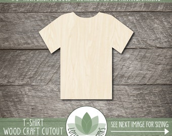T-Shirt Shape - Wood Cutouts For Craft Projects, Laser Cut Painting Blanks