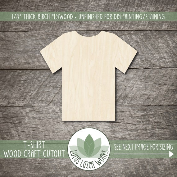 Clothing Shirt - Laser Cut Out Unfinished Wood Craft Shape CLT6 Clothing Shirt - Laser Cut Out Unfinished Wood Craft Shape CLT6