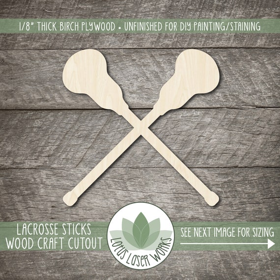 Sport Lacrosse - Laser Cut Out Unfinished Wood Craft Shape SPT196 Sport Lacrosse - Laser Cut Out Unfinished Wood Craft Shape SPT196