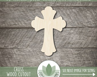 Cross Shape, Wood Cutouts For Craft Projects, Laser Cut Painting Blanks