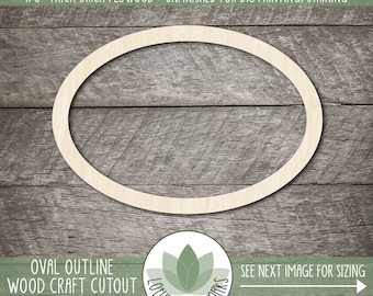 Oval Wood Craft Blank: Unfinished Birch Plywood, DIY Cutout