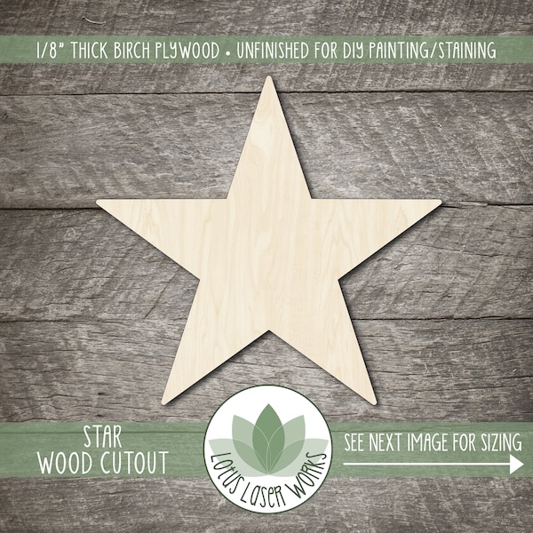 Wooden Star - Etsy