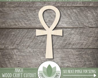 Ankh  |  Wood Cutout Shapes For Craft Projects, Laser Cut Blanks