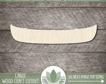 Boat Canoe - Laser Cut Out Unfinished Wood Craft Shape BOT21 Boat Canoe - Laser Cut Out Unfinished Wood Craft Shape BOT21