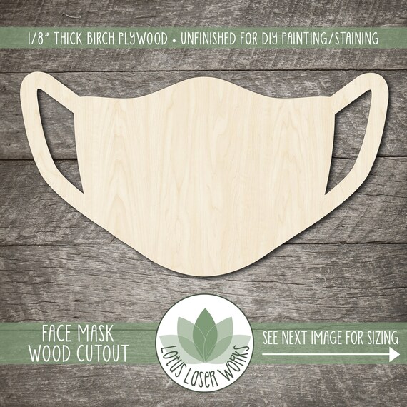 Mask - Laser Cut Out Unfinished Wood Craft Shape MSK3 Mask - Laser Cut Out Unfinished Wood Craft Shape MSK3