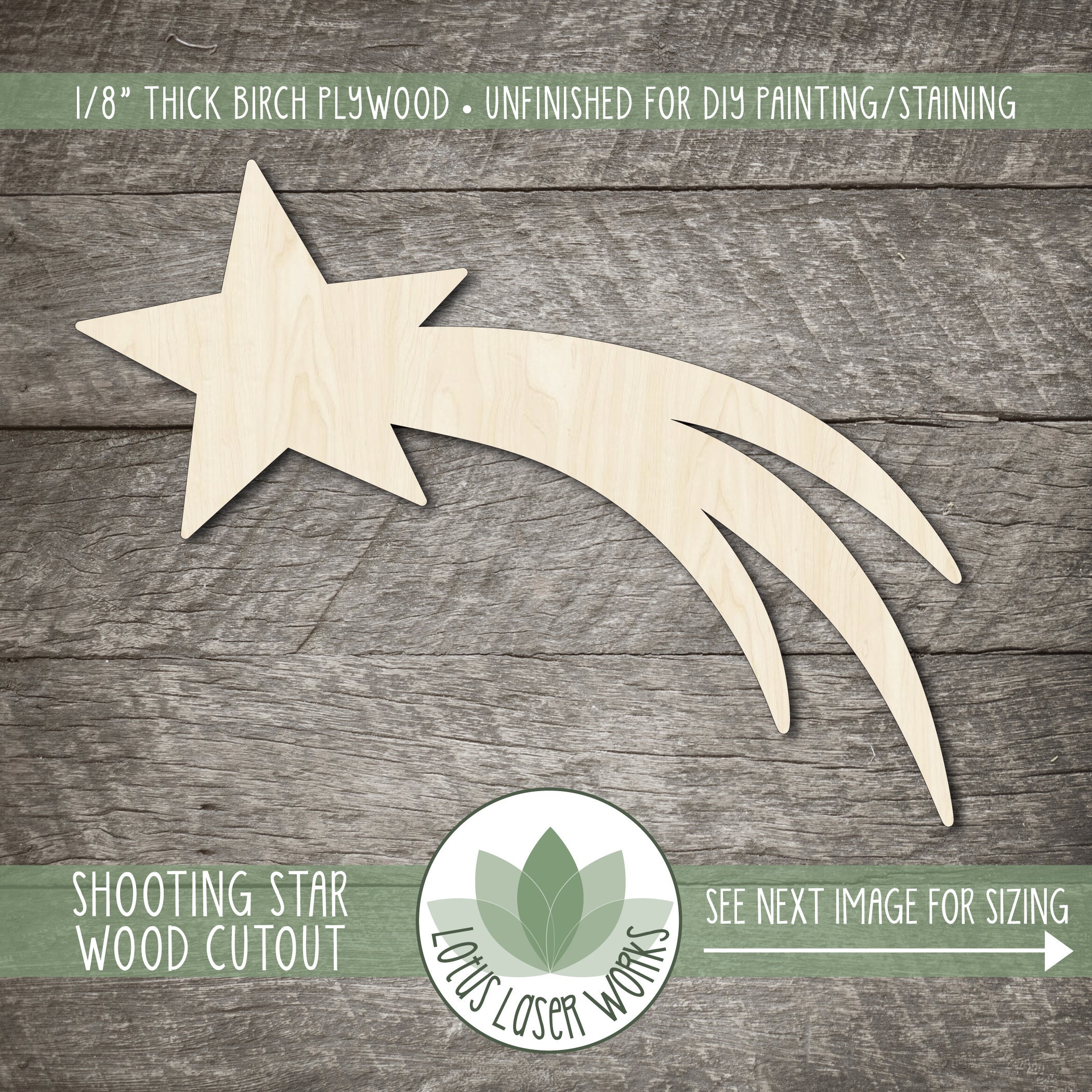 Laser Cut Wood Stars, Traditional Wooden Stars, Wood Star, Unfinished –  LightningStore