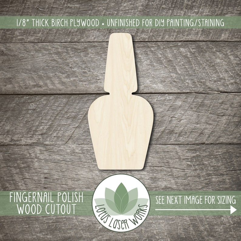 Fingernail Polish Bottle Wood Shape Wooden Nail Polish Etsy