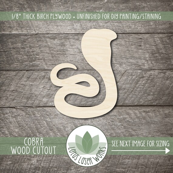 Snake - Laser Cut Out Unfinished Wood Craft Shape REP32 Snake - Laser Cut Out Unfinished Wood Craft Shape REP32