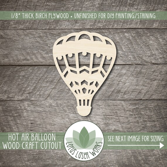 Balloon - Laser Cut Out Unfinished Wood Craft Shape BLN2 Balloon - Laser Cut Out Unfinished Wood Craft Shape BLN2