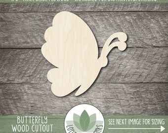 Butterfly Shape: Unfinished Wood Cutouts For Craft Projects, Laser Cut Blanks