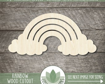 Rainbow  |  Wood Shapes For Craft Projects, Laser Cut Blanks