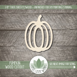 Wood Pumpkin Shape, Fall Themed Cutouts For Craft Projects, Halloween Painting Blanks