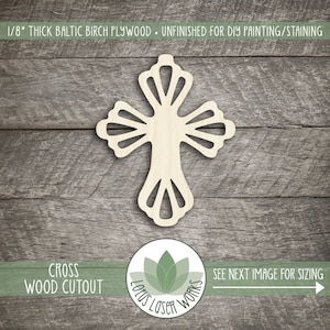 Wood Cross Shape For DIY Craft Projects, Painting Blanks