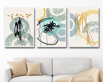 Neutral abstract art | Etsy