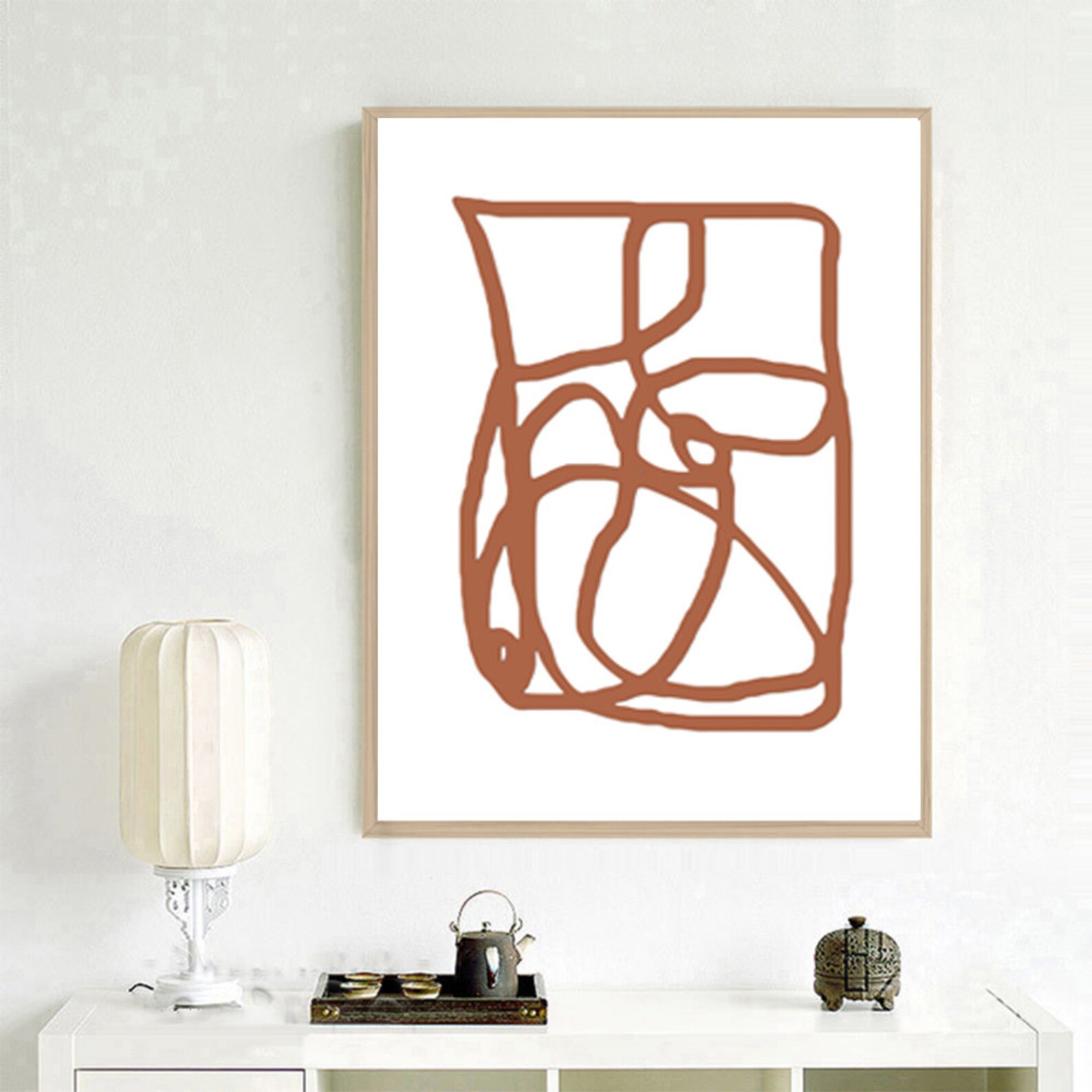 Geometrische Linie Kunst Abstrakt Druck 3er Set Drucke | Etsy