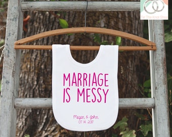 wedding baby bib