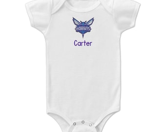 Charlotte 704 One Piece Hornets Panthers NC Baby Infant Creeper Romper NB-24M