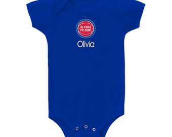 Baby bodysuit Newest fan Detroit Pistons One Piece jersey personalize