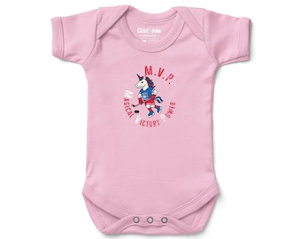 New York Rangers Unicorn Graphic Baby Bodysuit | Official NHL Licensed Infant Bodysuit