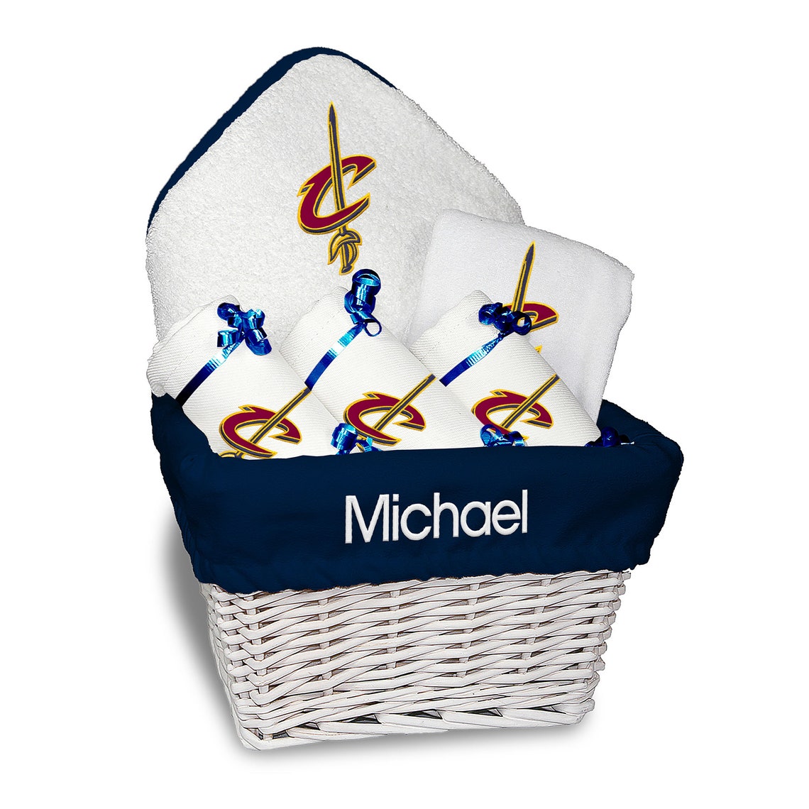 Personalized NBA Cleveland Cavaliers Baby Gift Basket Bibs Etsy