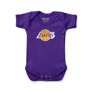 Los Angeles Lakers Baby Bodysuit - NBA Purple & Gold Infant Apparel - Basketball Newborn Gift