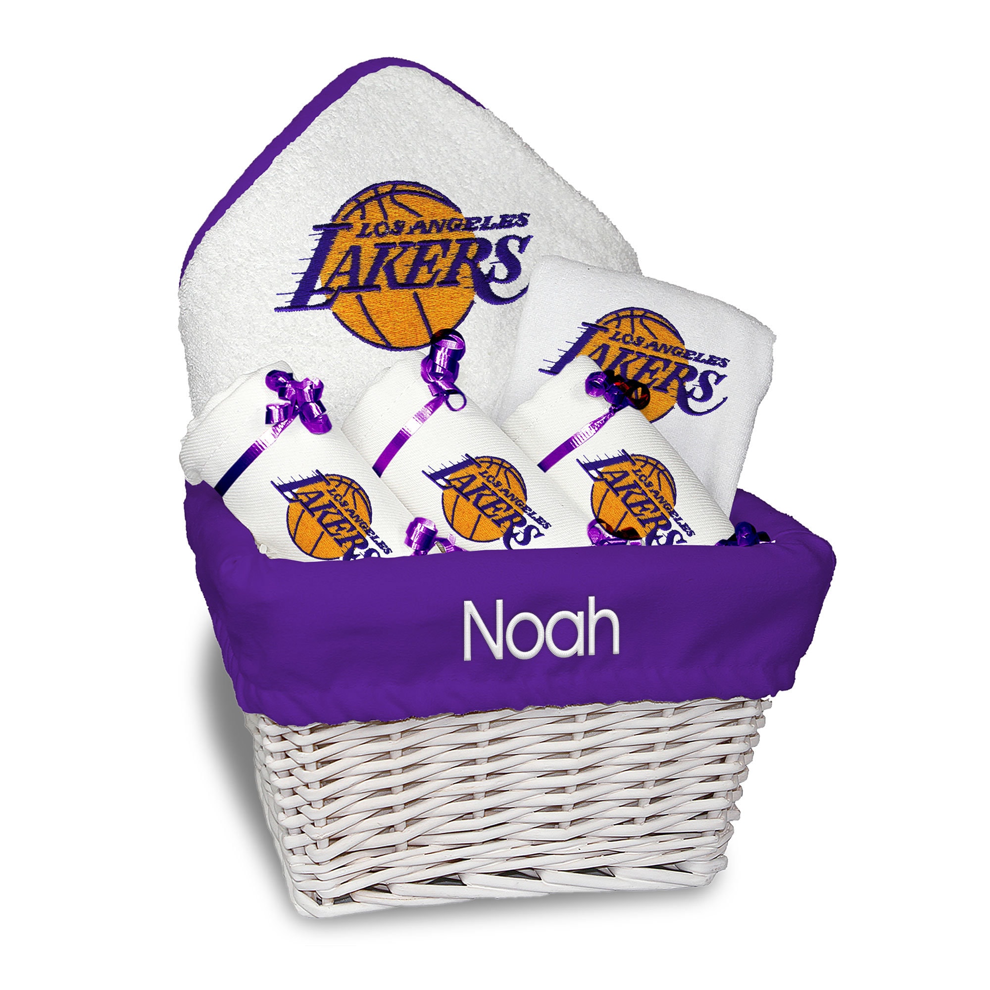 Personalized NBA Los Angeles Lakers Baby Gift Basket Bibs Etsy
