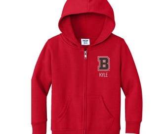 Personalized Brown University Toddler Sweatshirt | Official NCAA Kids Full Zip | Custom Embroidered Name | College Gift