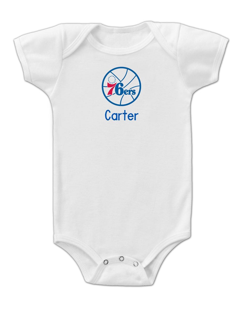 Philadelphia 76ers Baby Bodysuit. Philly Sixers Song Baby 