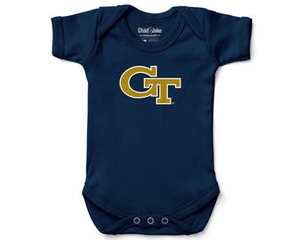 Georgia Tech Yellow Jackets Logo Baby Bodysuit | Official NCAA Licensed Infant Bodysuit